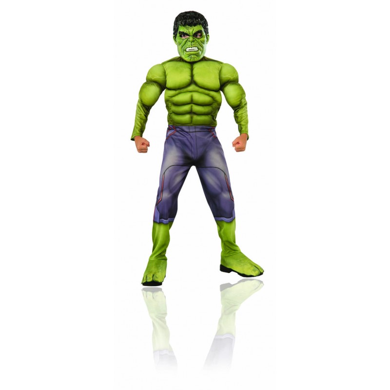 COSTUME HULK AVENGERS 2 DELUXE CON MUSCOLI BAMBINO TG.L 8/10