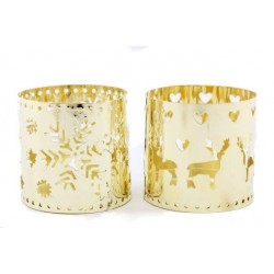 PORTA T-LIGHT XMAS ORO