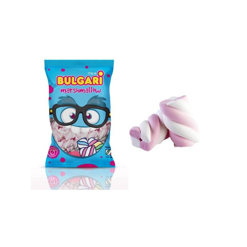 MARSHMALLOW ESTRUSO TRECCIA BIANCO/ROSA 1kg