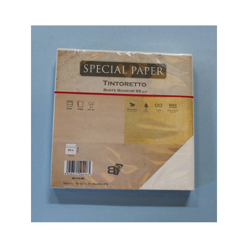 BUSTE 17x17 TINTORETTO BIANCO gr.95 25pz