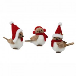 APPENDINO UCCELLO NATALIZIO 10cm ass.ti 1pz