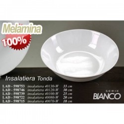 INSALATIERA TONDA MELAMINA BIANCA ø33cm