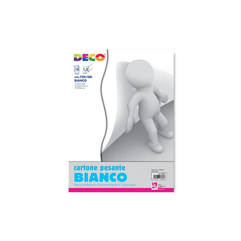 CARTONE PESANTE BIANCO/BIANCO SPESSORE 1,3mm 70x100cm