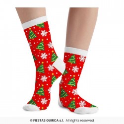 CALZE NATALIZIE ADULTI TG.42-48 ALBERI