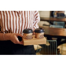 PORTABICCHERI CARTA KRAFT 2POSTI 50pz