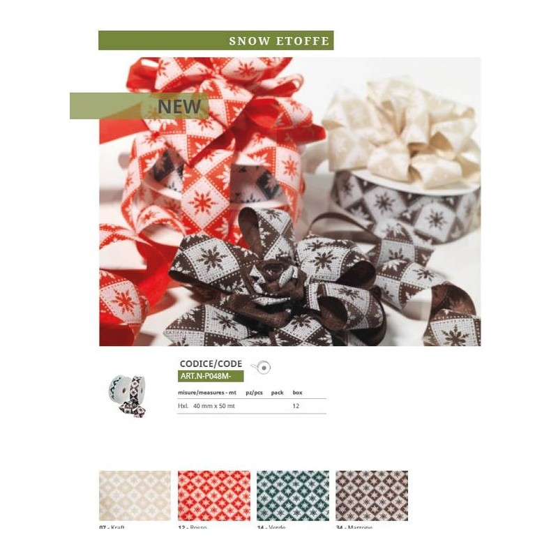 BOBINA NASTRO TNT ETOFFE mm40X50mt SNOW MARRONE 34