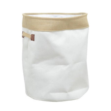 CESTELLO TONDO COTONE BICOLOR C/MANIGLIE ø40x48 COT02477