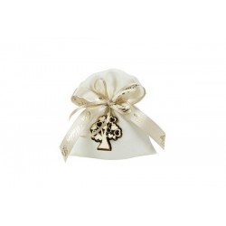 SACCHETTO APPLICAZIONE ALBERO PLEXI/LEGNO 10x12cm 10pz