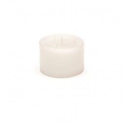 MOCCOLO TONDO CERA BIANCO 15x10cm RUSTICO