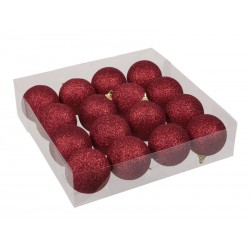 SFERE SPARKLING RED Ø6cm 16pz