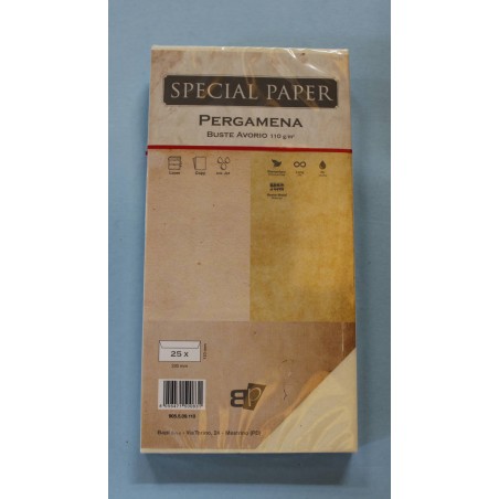 BUSTE 11x22 PERGAMENA AVORIO gr.110 25pz