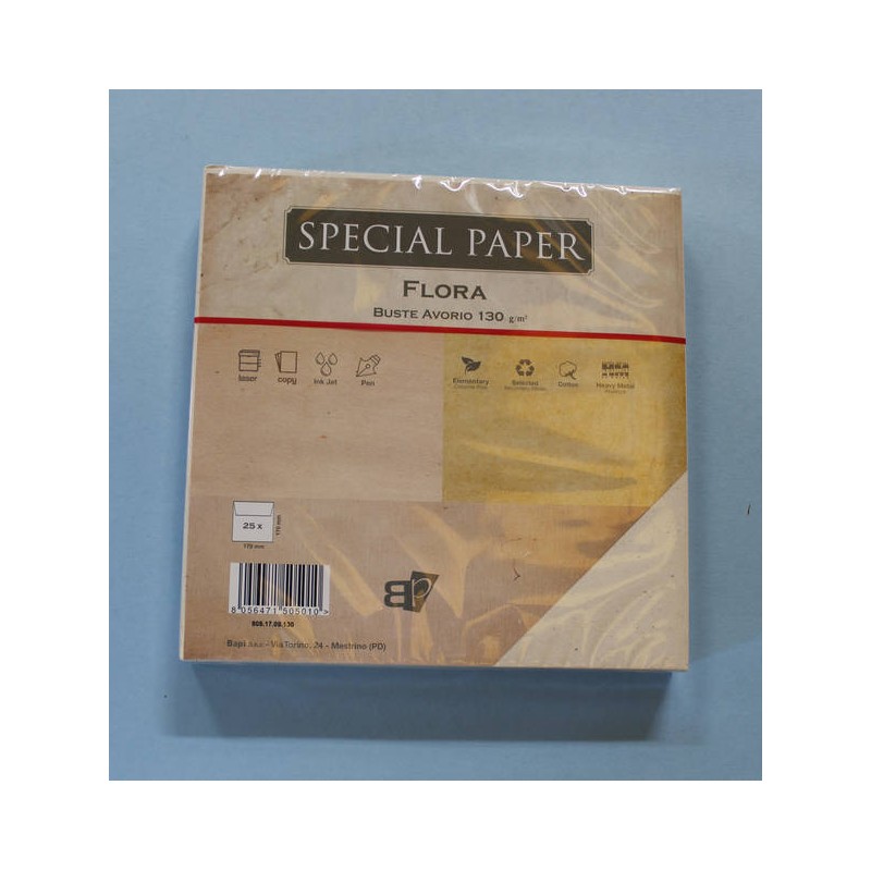 BUSTE 17x17 FLORA AVORIO gr.130 25pz