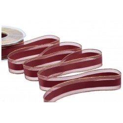 NASTRO ANIMATO BACCARAT BORDI RAME mm25x25mt COL.46 AMARANTO