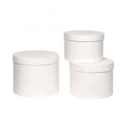 SCATOLA CAPPELLIERA ø36xh30cm WHITE