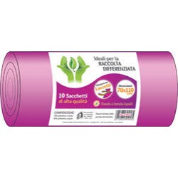 SACCHI NU 70x110cm RACCOLTA DIFFERENZIATA VIOLA 10pz