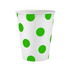 BICCHIERI IN CARTA 250ml POIS VERDE 6pz