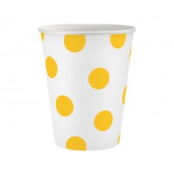 BICCHIERI IN CARTA 250ml POIS GIALLO 6pz