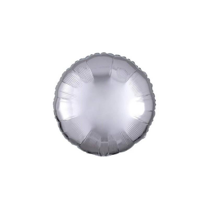 PALLONE MYLAR TONDO 17 42cm ARGENTO MAT