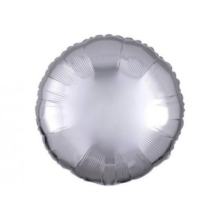 PALLONE MYLAR TONDO 17 42cm ARGENTO MAT