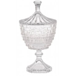 COPPA VETRO C/COP ø10x21cm