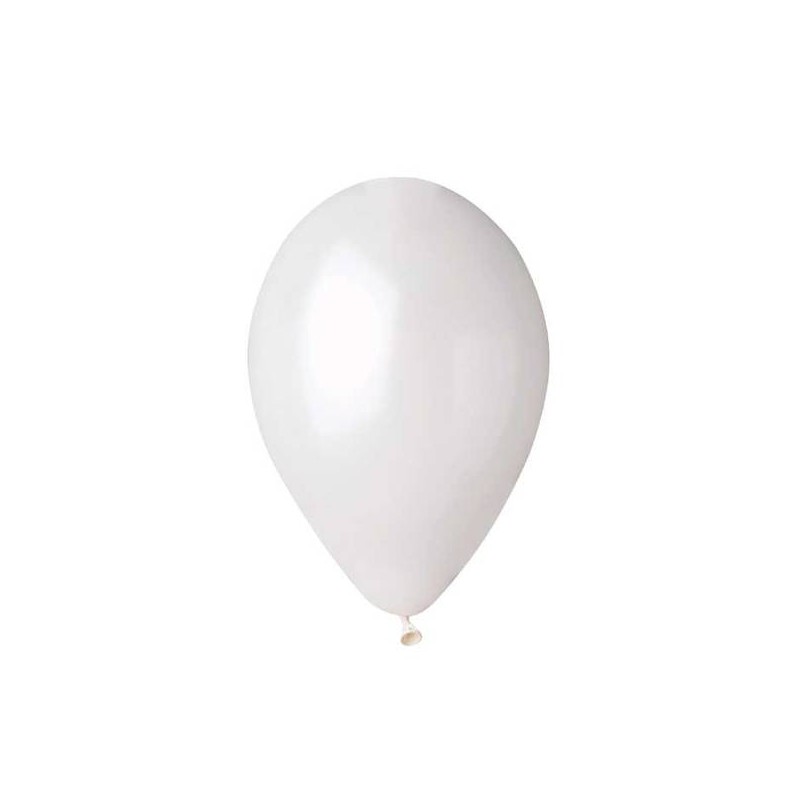 PALLONCINI LATTICE LARGE 12 30cm BIANCO METAL 100pz