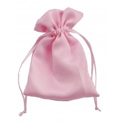 SACCHETTO RASO 9x12cm ROSA 12pz