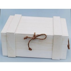 BAULE IN LEGNO 42x30x18cm WHITE