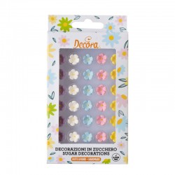 FIORELLINI DI ZUCCHERO PICCOLI ø1cm ASSORTITI 30pz