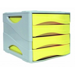 CASSETTIERA KEEP COLOUR PASTEL ARDA 4 CASSETTI GIALLO