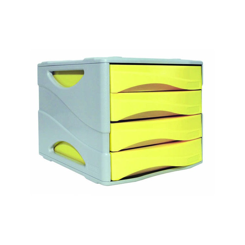 CASSETTIERA KEEP COLOUR PASTEL ARDA 4 CASSETTI GIALLO