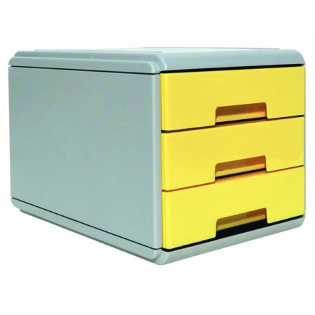 MINI CASSETTIERA KEEP COLOUR PASTEL ARDA 3 CASSETTI GIALLO