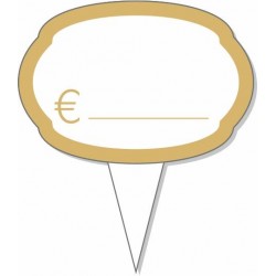 SEGNAPREZZI PASTICCERIA 6,5x7,5cm PVC C/PUNTA 10pz