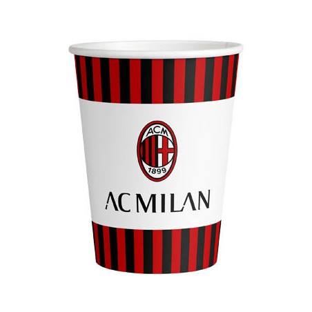 BICCHIERI CARTA 266ml MILAN OFFICIAL