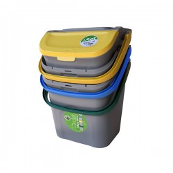 SET 3pz PATTUMIERA VERTICALE 28lt ECOWAY ass.ti