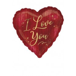 PALLONE MYLAR CUORE I LOVE ROUGE 71x71cm
