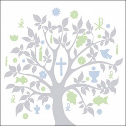 TOVAGLIOLI 33x33 COMUNIONE SILVER 20pz