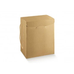 SCATOLA SEGRETO C/COR 28x20x35cm SETA ORO