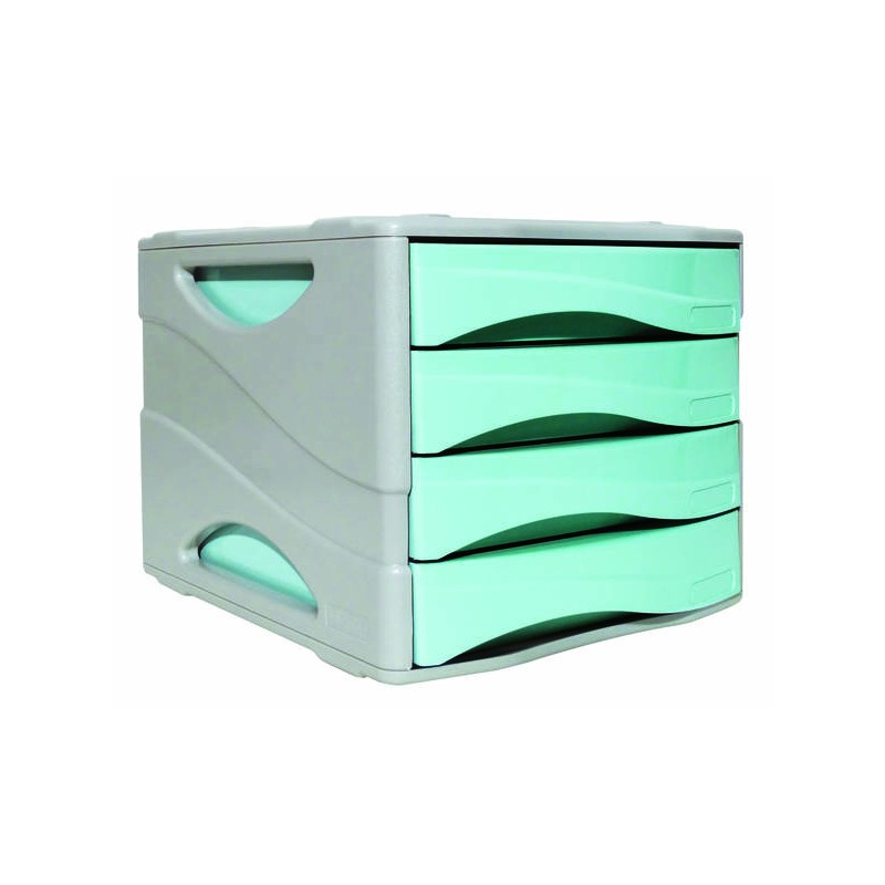 CASSETTIERA KEEP COLOUR PASTEL ARDA 4 CASSETTI AZZURRO