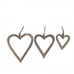 CUORE DI LEGNO C/APPENDINO 30cm
