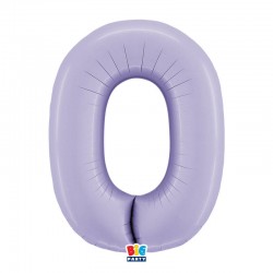 PALLONE NUMERO 0 MYLAR 102cm 40" LILLA
