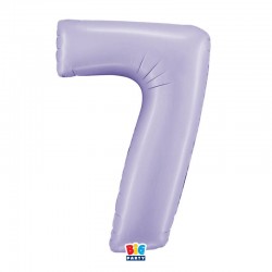 PALLONE NUMERO 7 MYLAR 102cm 40" LILLA