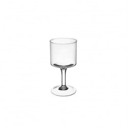 PORTACANDELA CALICE VETRO C/PIEDE H.18cm ø9