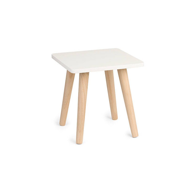 TAVOLINO LEGNO QUADRATO SUP. BIANCA 30x30x30,5