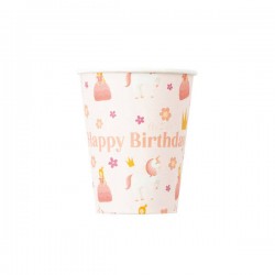 BICCHIERI 250cc PRINCESS UNICORN 8pz