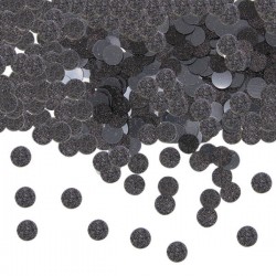CORIANDOLI IN PLASTICA ø1cm 20gr NERO GLITTER