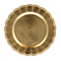 SOTTOPIATTO TONDO PLASTICA ORO ø33cm