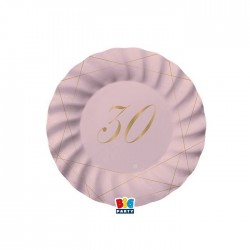 PIATTI ø20cm 30 ANNI ROSE 8pz