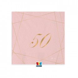 TOVAGLIOLI 25x25cm 50 ANNI ROSE 20pz