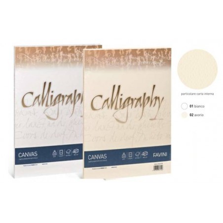 CARTA A4 CANVAS 200gr RISMA 50fg AVORIO