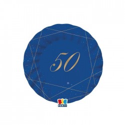 PIATTI ø20cm 50 ANNI BLUE GOLD 8pz